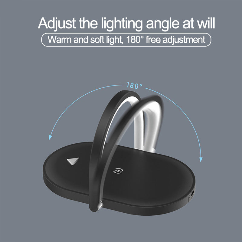 3-in-1 Wireless Ladegerät mit LED-Lampe